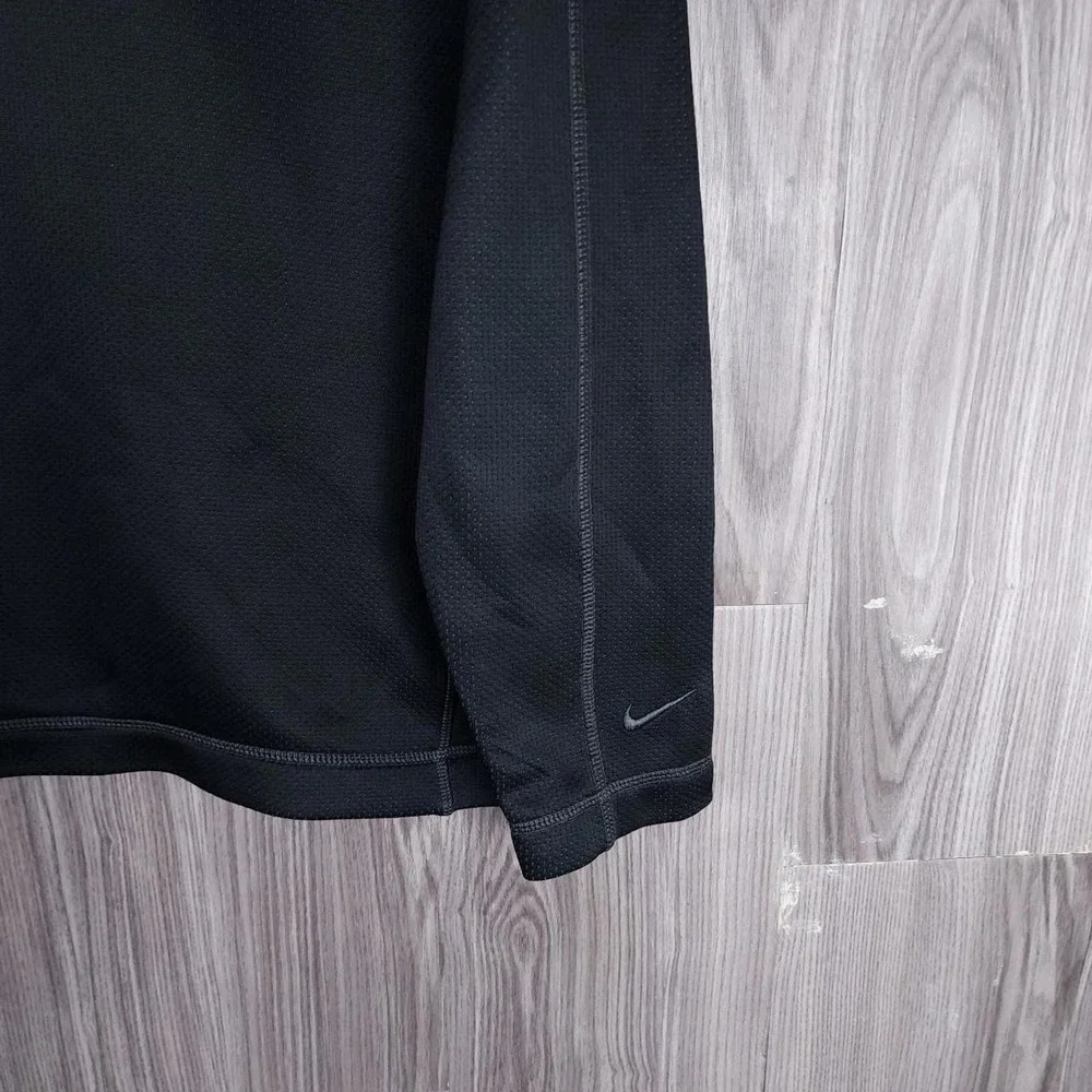 Nike‎ Golf Dri-FIT Quarter Zip Pullover Mens Large Black Performance Sweatshirt